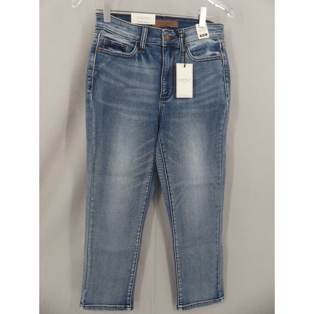 Judy Blue 27 Jeans Capri Skinny Mid Rise 5 Blue Medium Wash NEW